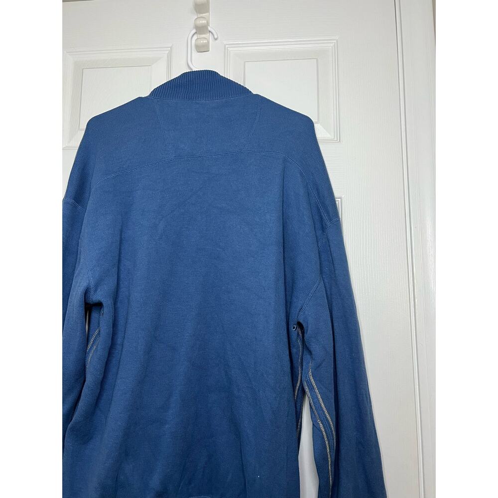 Tommy Bahama 100% Cotton Blue Quarter-Zip Pullover Sweatshirt Sz: Large - Picture 6 of 7
